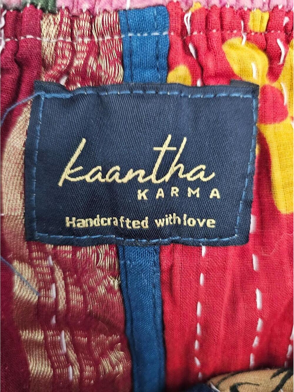 Men's Kaantha Karma Patch Shorts Pockets Handcrafted With Love Size X Large Boho - Picture 2 of 14